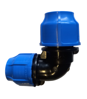 PE Redukované koleno 90° 40x32mm, svěrná spojka na polyetylen