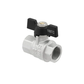 Kulový kohout motýl 1" FF - PN40 s ucpávkou