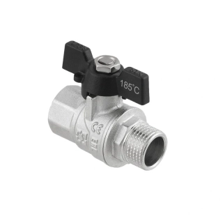 Kulový kohout motýl 3/4" MF - PN40 s ucpávkou