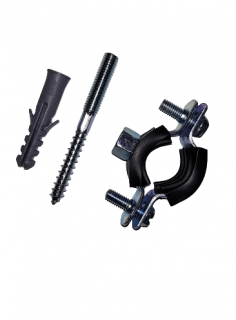Objímka s gumou 24-28 mm 3/4" se šroubem a hmoždinkou